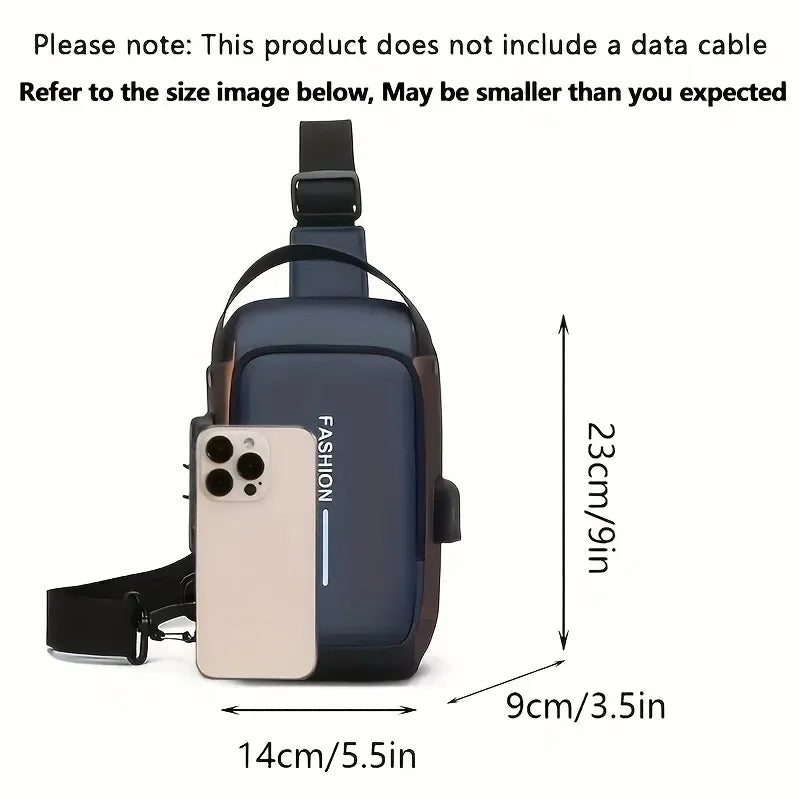 Oxford Fabric Sling Crossbody Chest Bag for Men