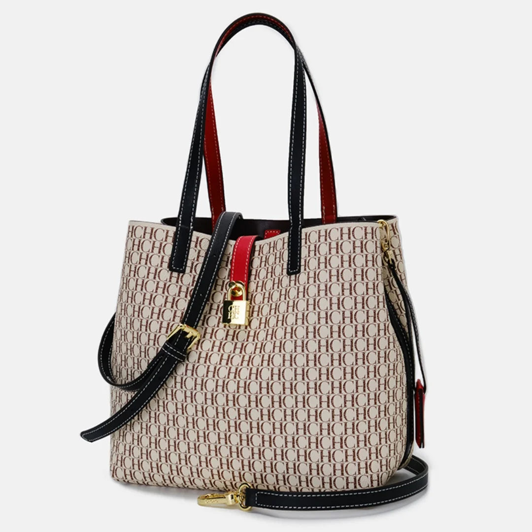 Large Capacity PU Crossbody Handbag with Letter Print for Women