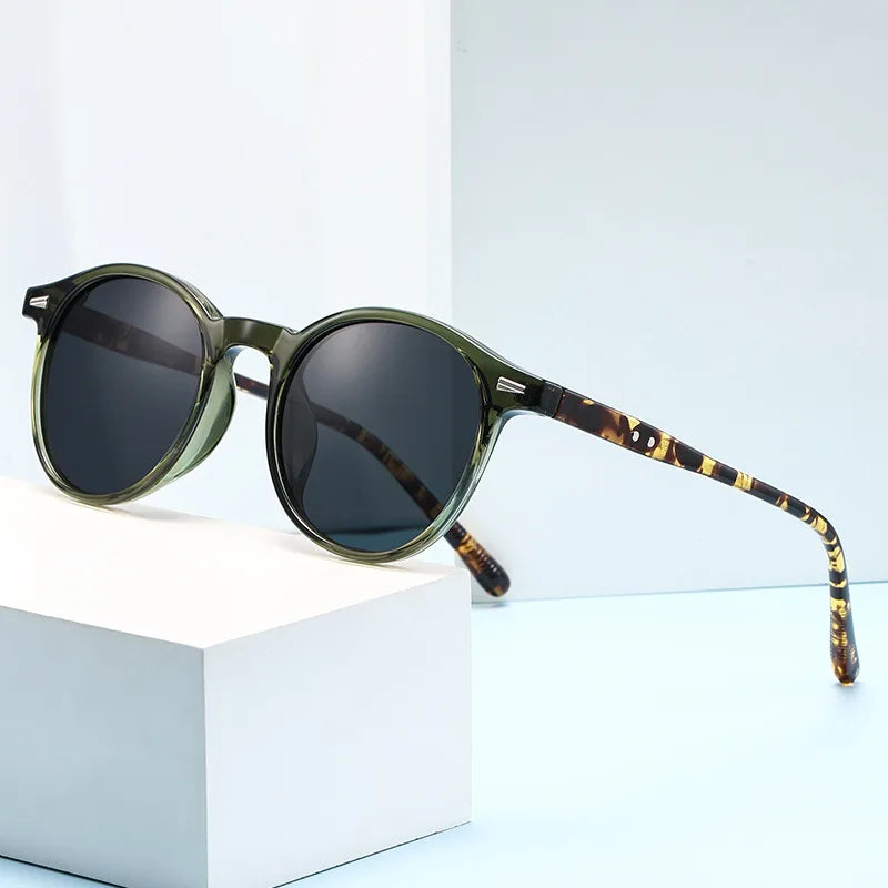 Women Vintage Round Oval UV400 Fashion Sunglasses