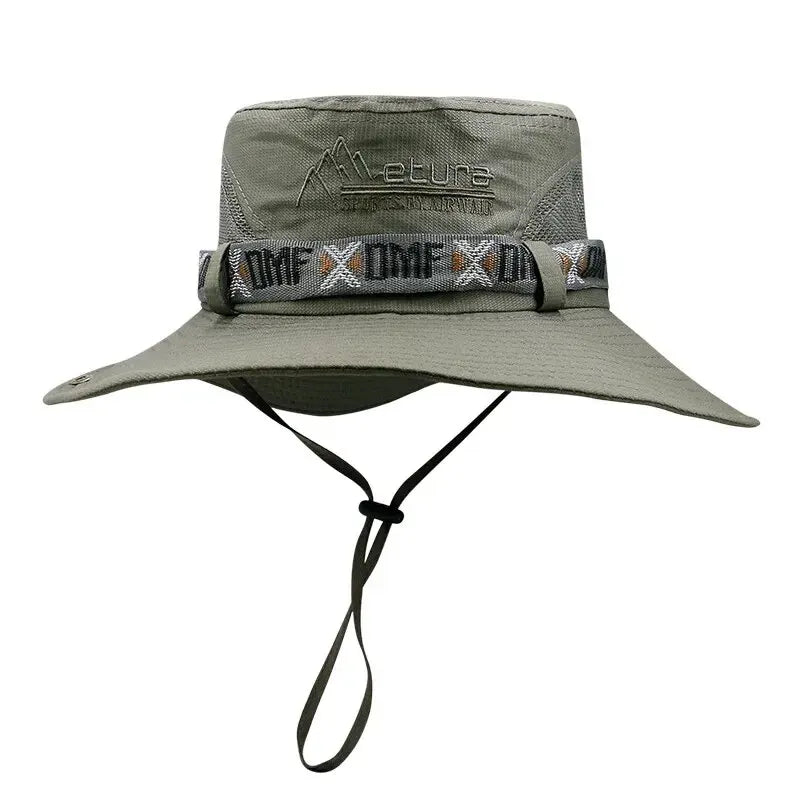 Men Wide Brim UV Protection Bucket Hat