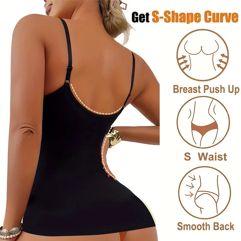Camisole Shapewear Tank Top with Built In Bra for Women