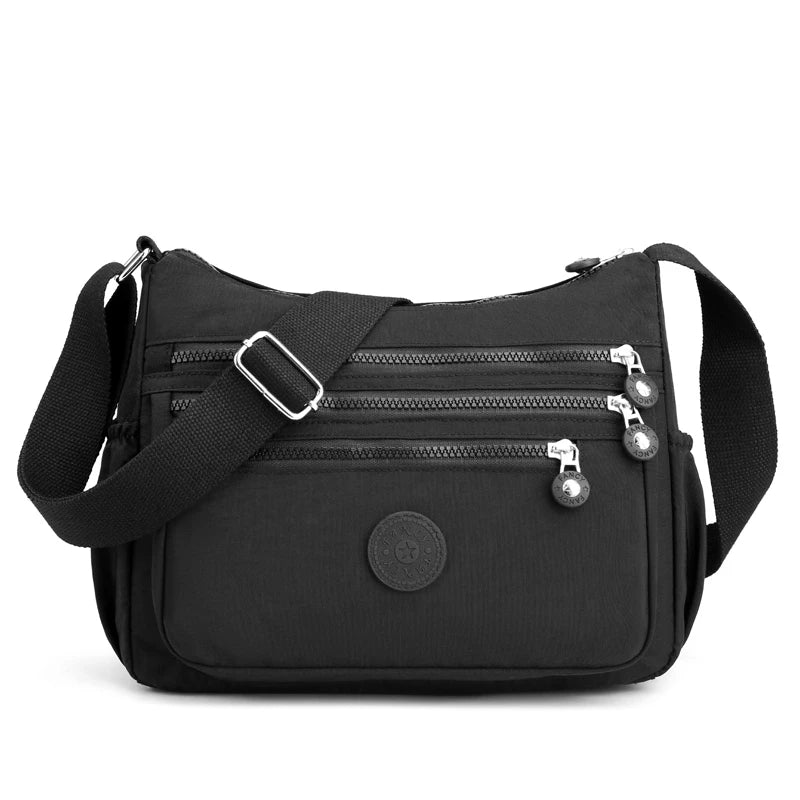 Waterproof Nylon Crossbody Messenger Shoulder Bag for Women