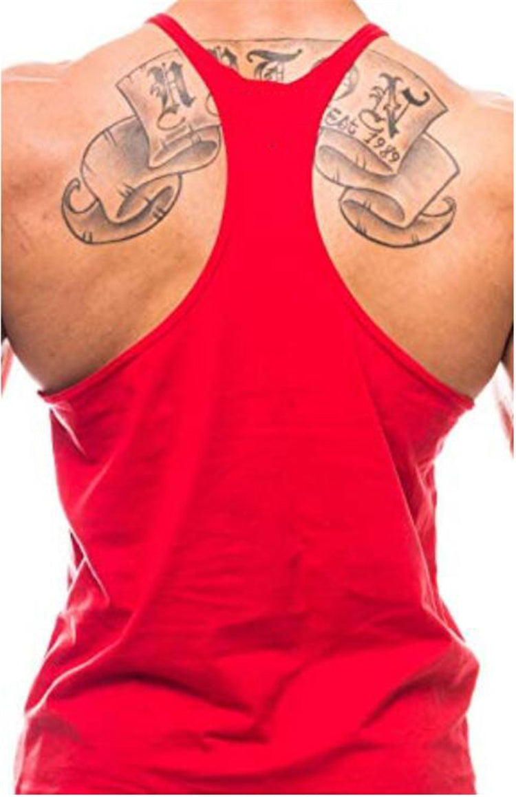 Men Cotton Gym Back Tank Top Vest