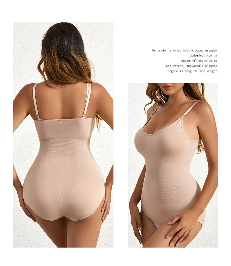 Seamless Tummy Control Shapewear Bodysuit for Women