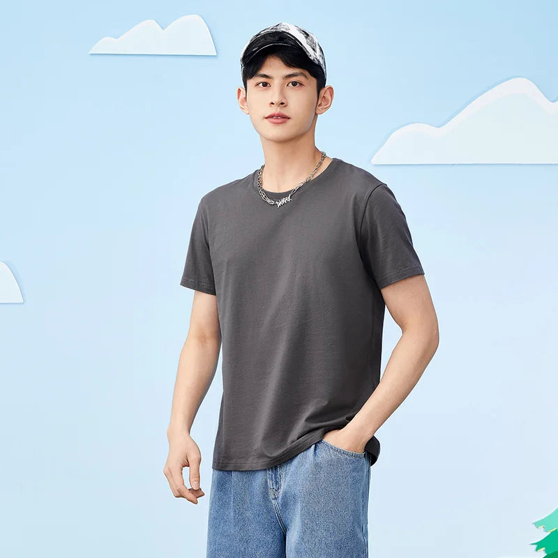 Men Cotton Short Sleeve Summer T Shirt