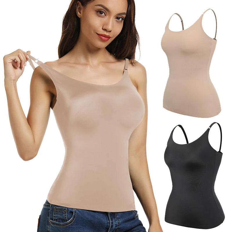 Tummy Control Seamless Compression Camisole Shapewear Tank Top for Women