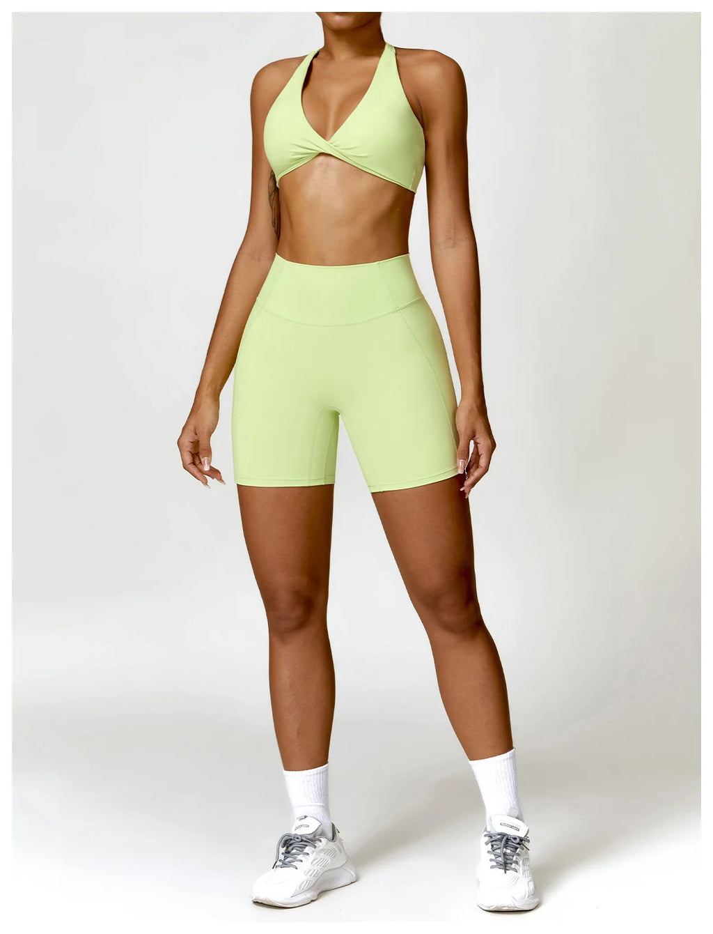 Women Seamless Yoga Set Push Up Sports Bra and High Waist Leggings