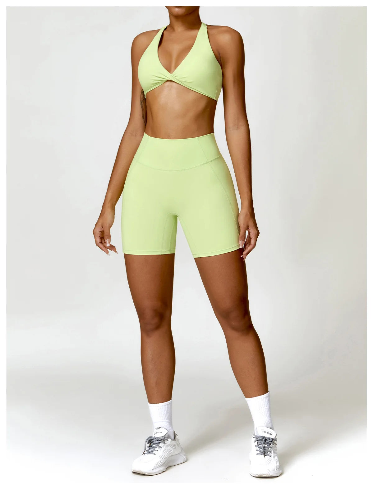 Women Seamless Yoga Set Push Up Sports Bra and High Waist Leggings