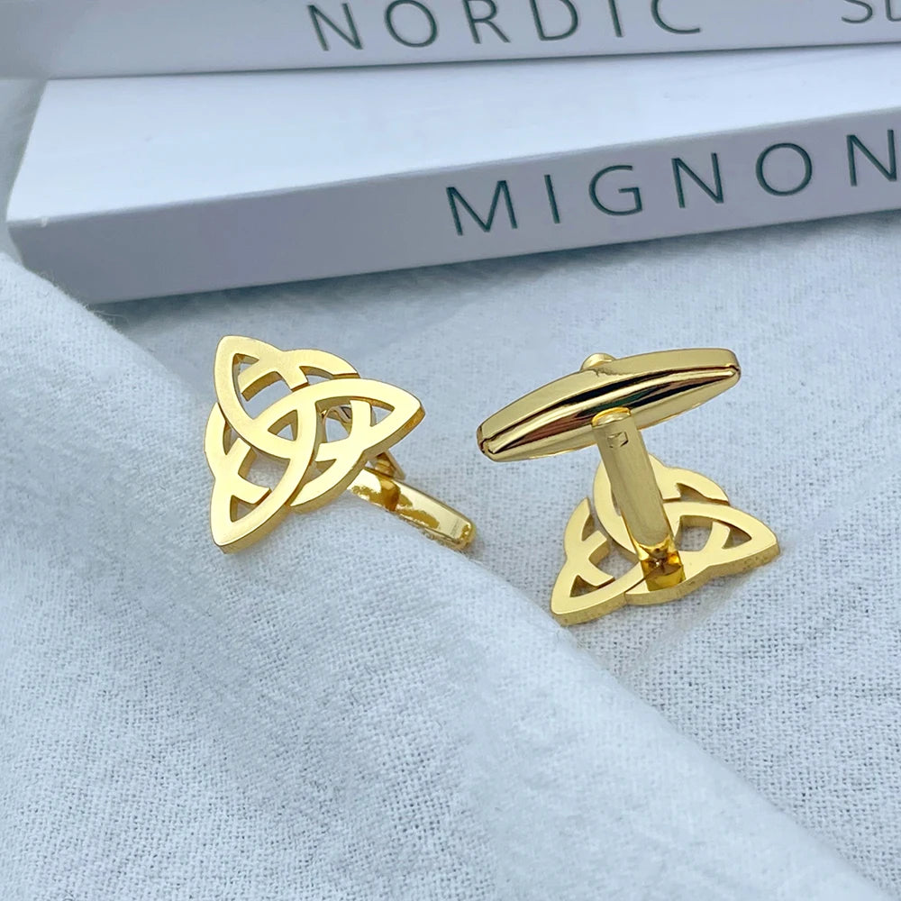 Men Stainless Steel Triangle Cufflinks Jewelry