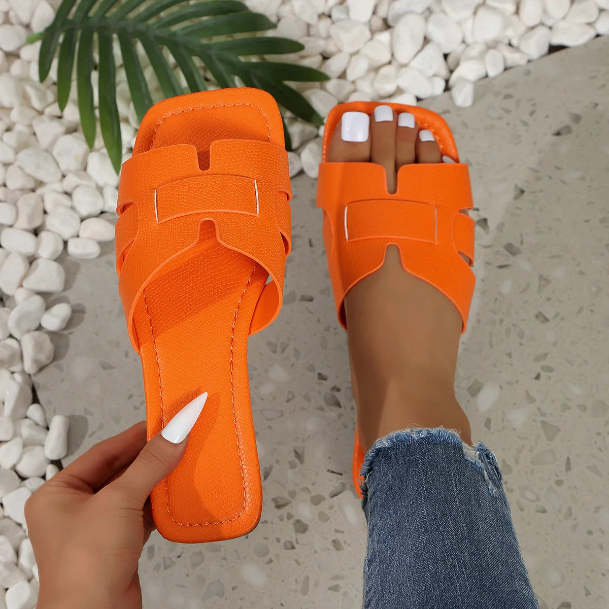Women Summer Fashion Open-Toe Design Flat Sandals