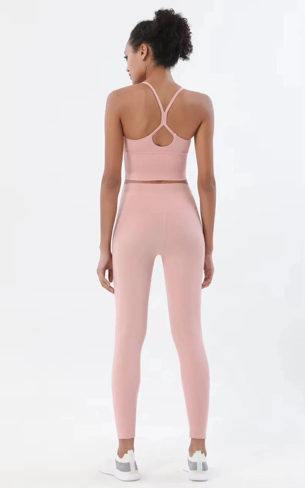 Women Seamless Gym Set Sports Bra and High Waist Leggings Fitness Outfit