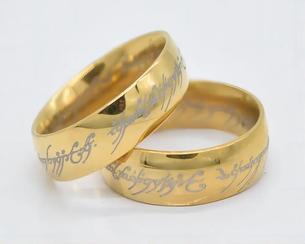 Men Stainless Steel Laser Engraving Exquisite Ring