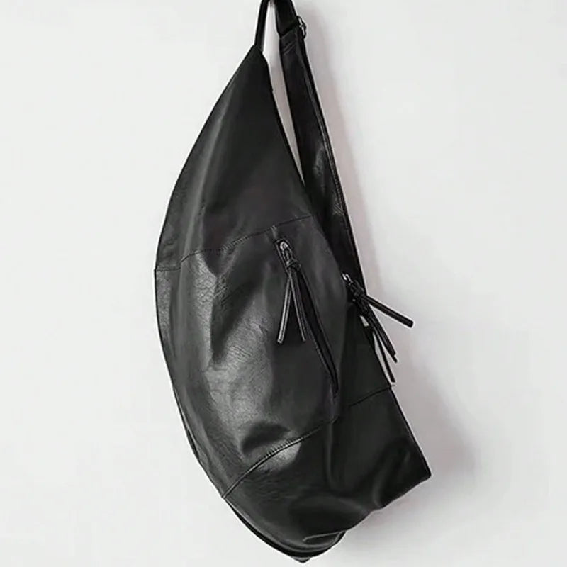 Stylish PU Dumpling Crossbody Bag for Men