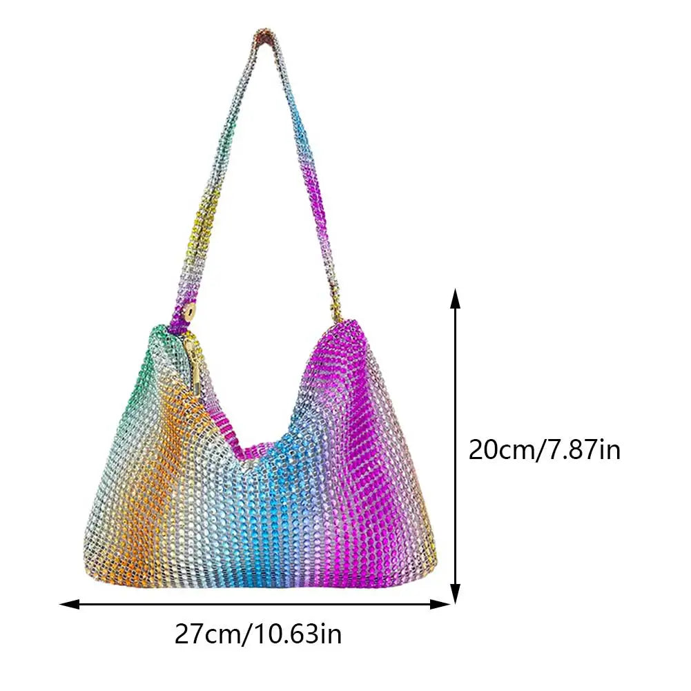 Glitter Rhinestone Evening Clutch Shoulder Bag for Women