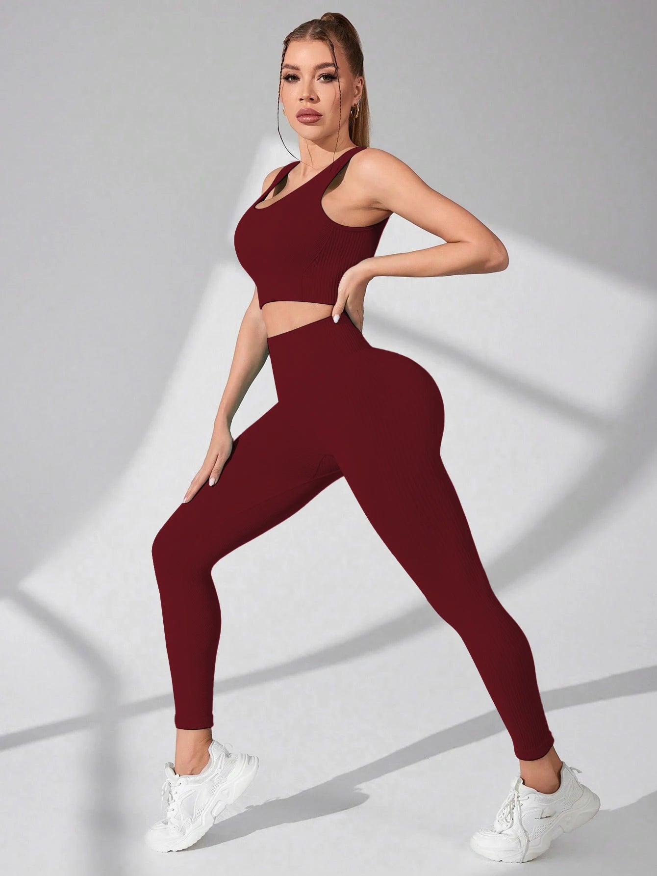 Women Seamless Yoga Set Sports Bra and Leggings Gym Outfit