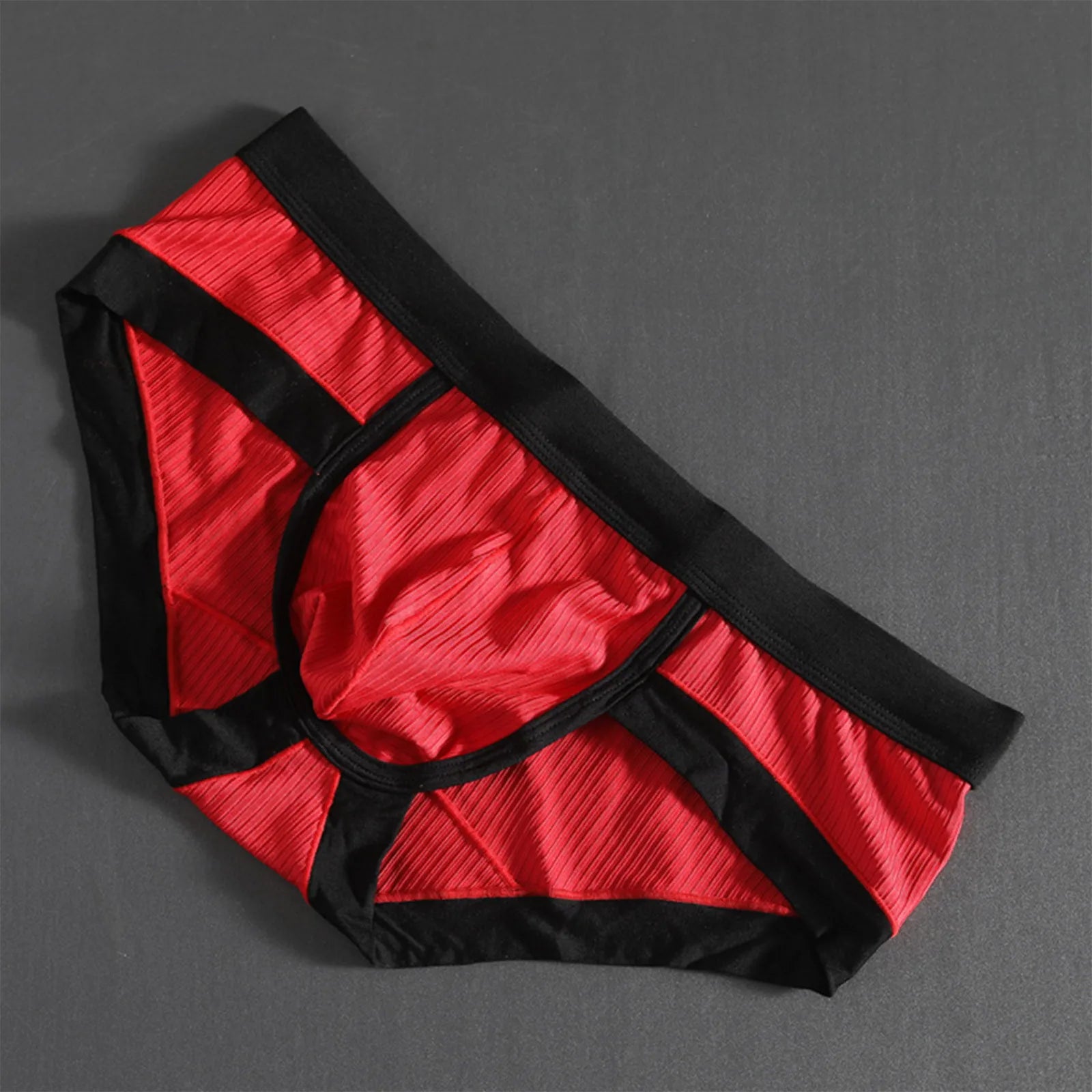 Low Waist Breathable Striped Underwear Briefs for Men