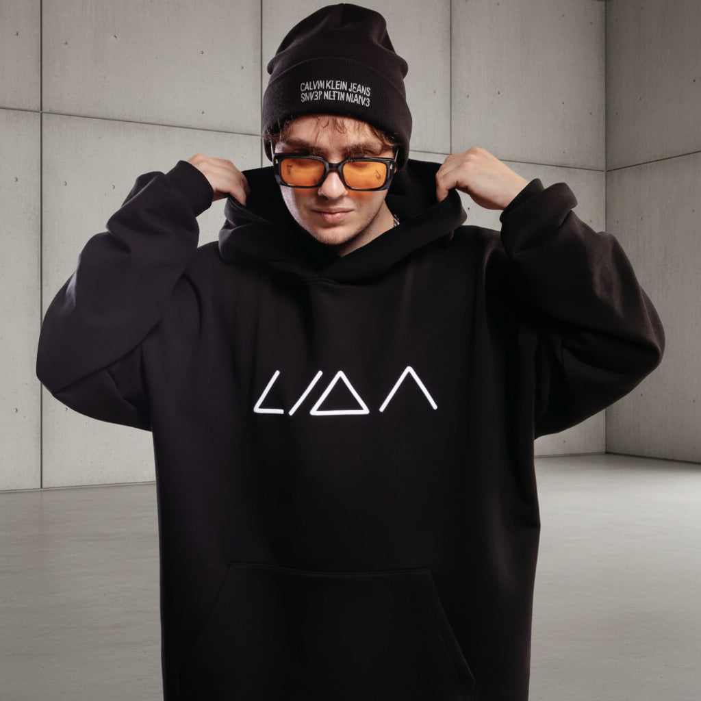 Men Oversized Graphic Print Hoodie Sweatshirt