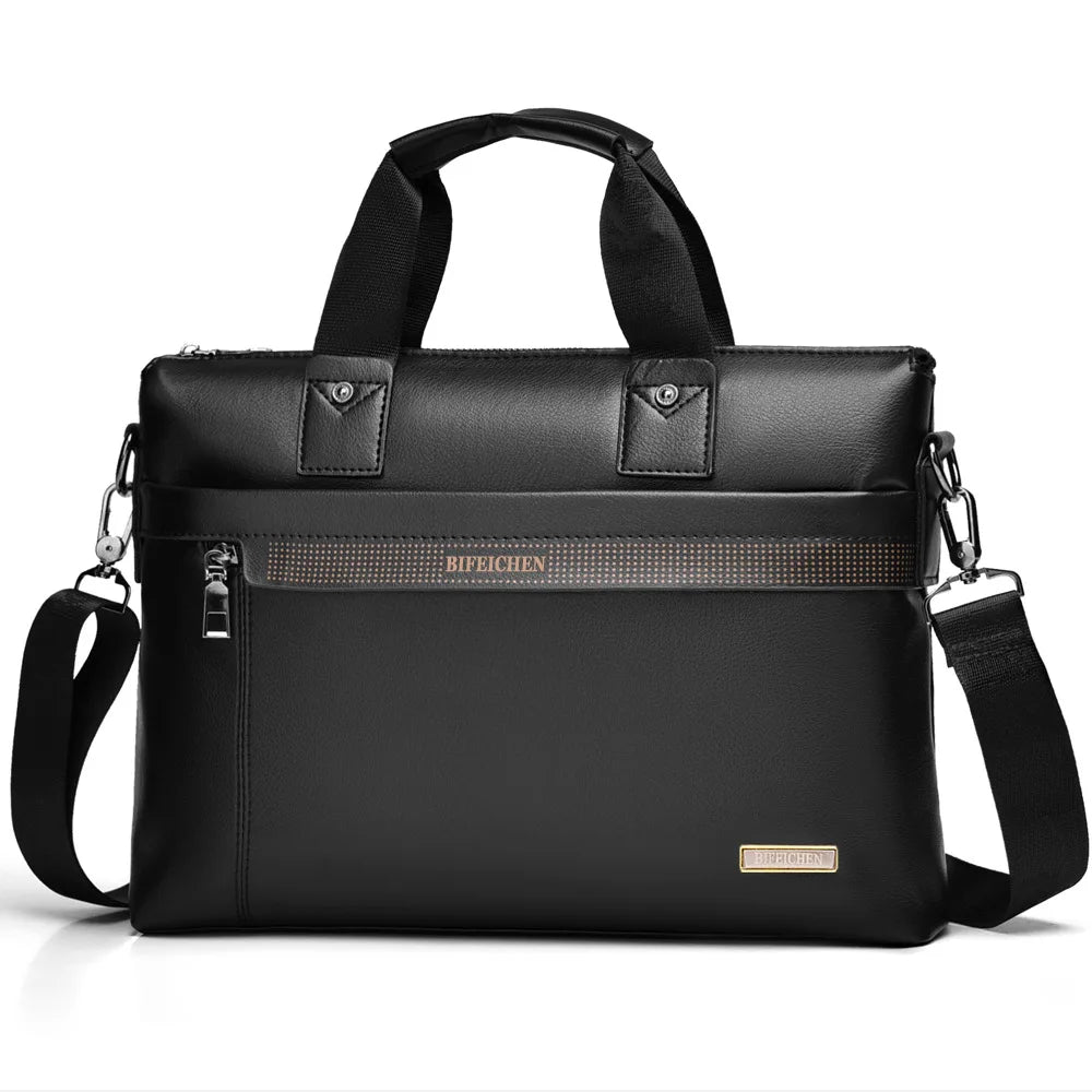 PU Leather Business Briefcase Messenger Bag for Men
