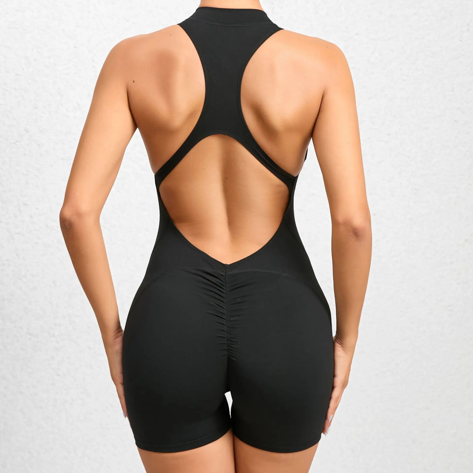 Women Sleeveless Sports Jumpsuit Yoga Romper Fitness Bodysuit