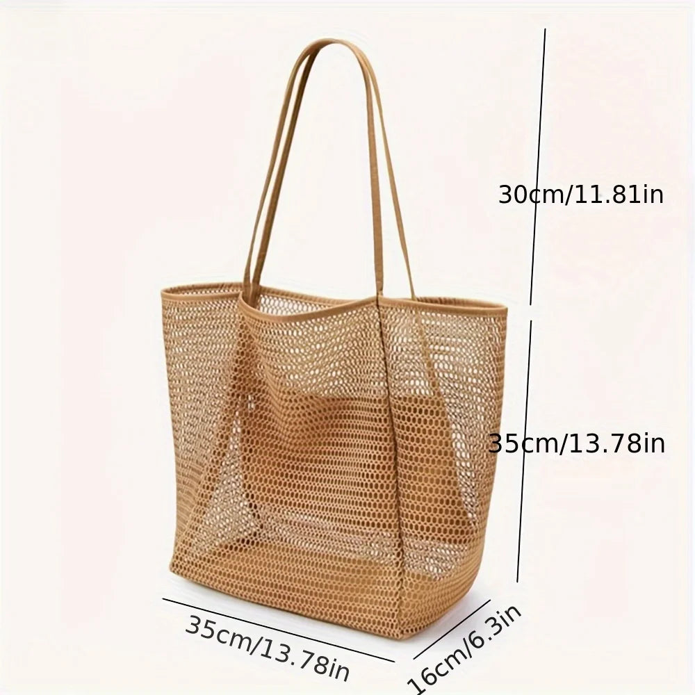 Large Capacity Beach Tote Shoulder Bag for Women