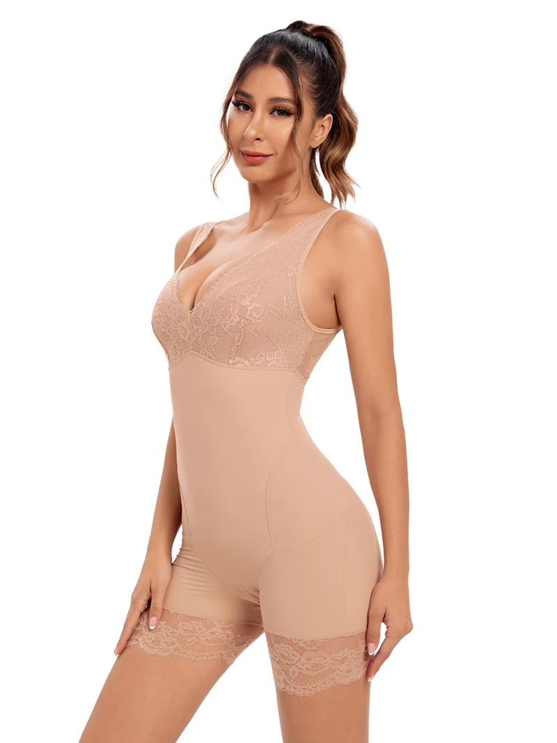 Lace Corset Waist Trainer Shapewear Bodysuit for Women