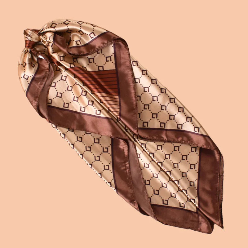 Women Summer Beach Accessory Fashion Satin Square Scarf