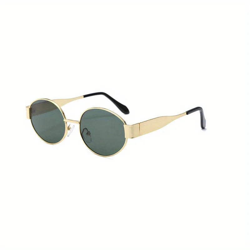 Women Oval Metal Frame Classic Fashion Sunglasses