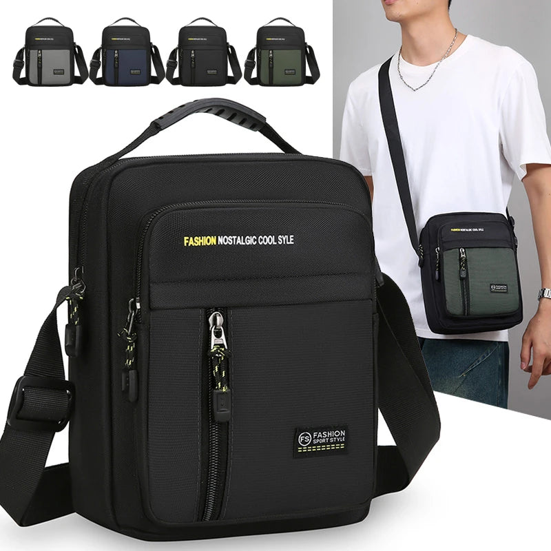 Large Capacity Multi Pocket Business Crossbody Bag for Men