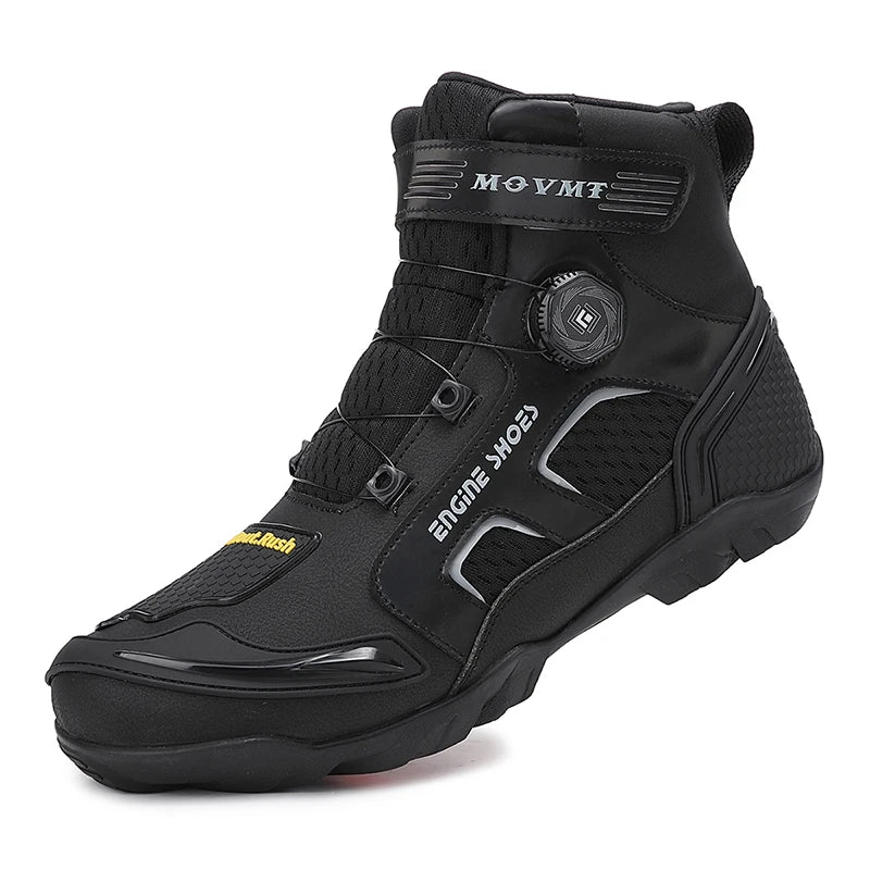 New Motorcycle Boots Men Leather Motos Breathable Anti Slip Wear-resistant Riders Boots Motorbike Racing Ankle Length Shoes