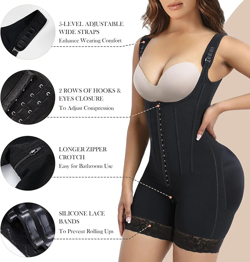 Tummy Control Butt Lifter Shapewear Bodysuit for Women