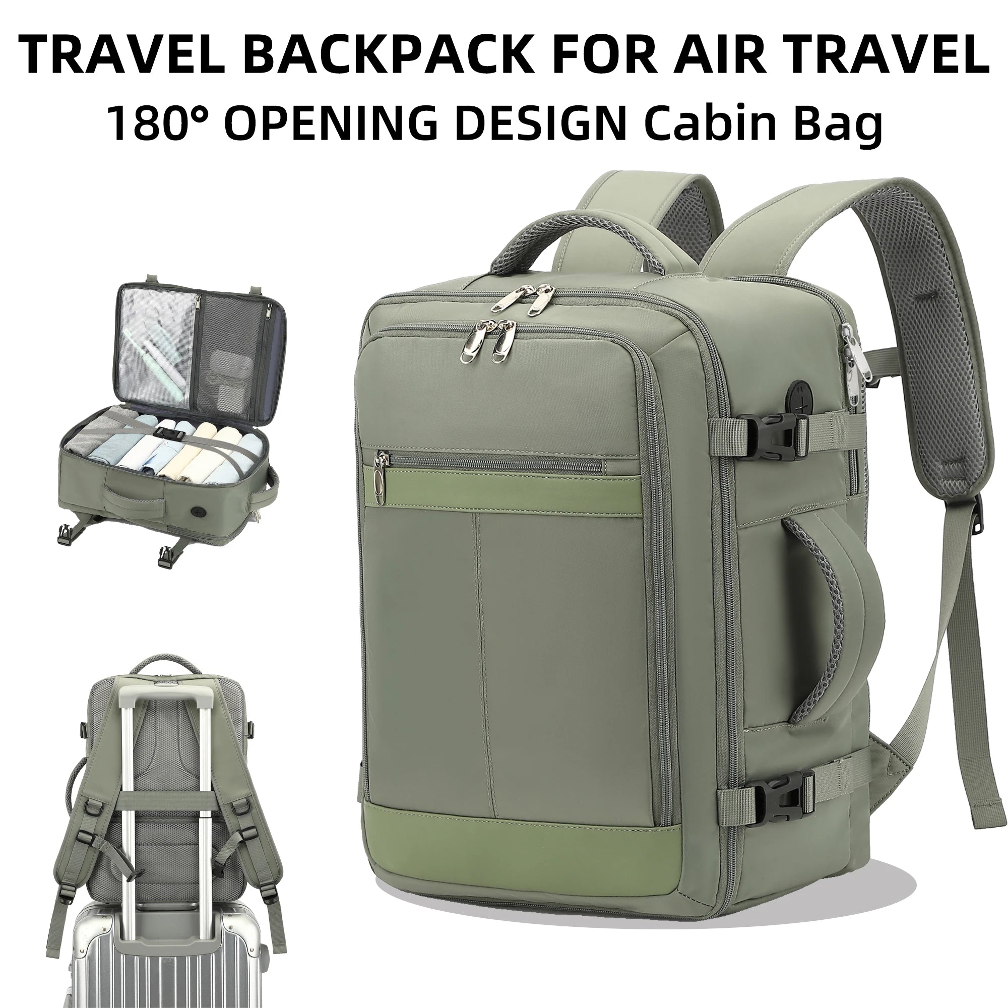 Carry On Travel Backpack for Women Laptop Compatible