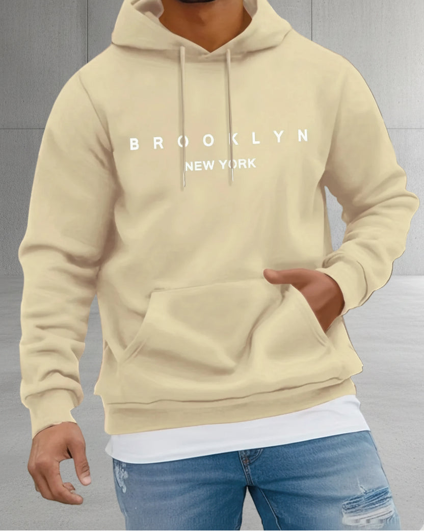 Men Brooklyn New York Graphic Hoodie Sweatshirt