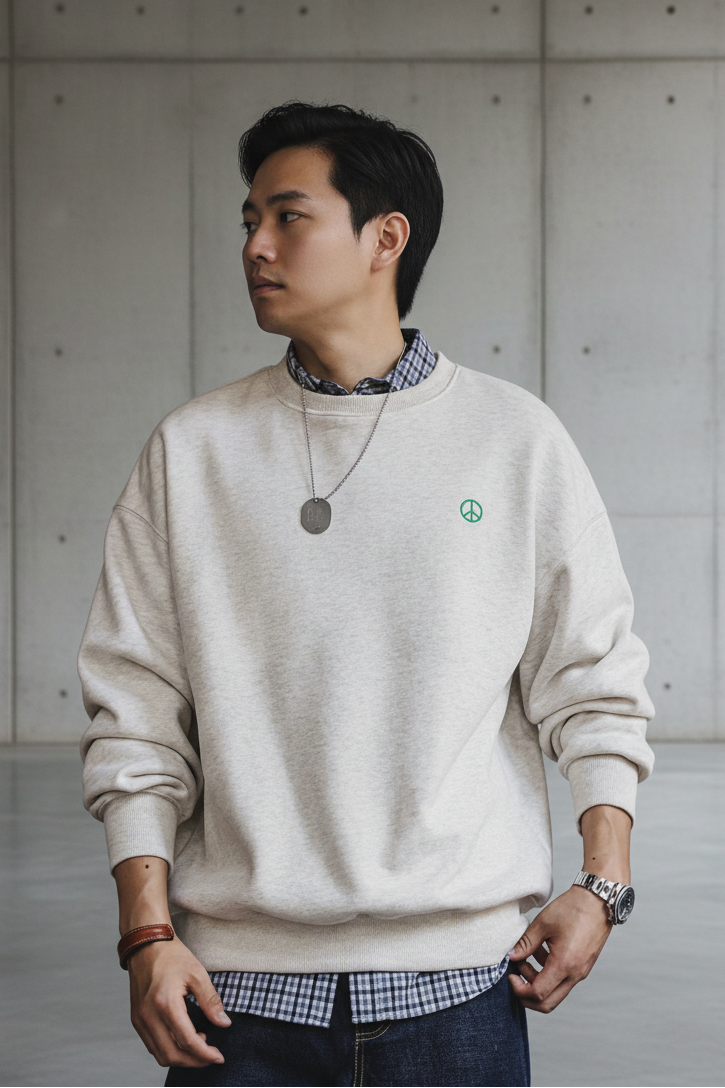 Men Fleece Lined Loose Fit Hoodie Sweatshirt