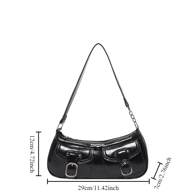 Women's shoulder bag fashion commuting armpit bag personality trendy cool scooter bag small senior sense shoulder crossbody bag
