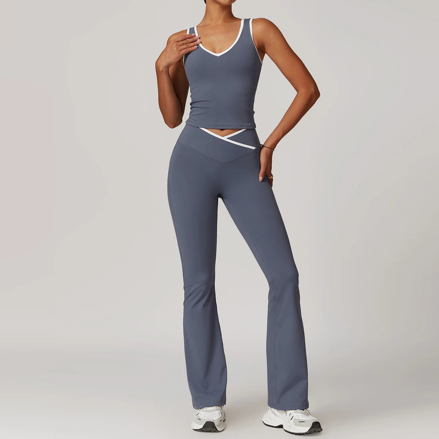 Women 2 Piece Yoga Set Sports Bra and High Waist Leggings Fitness Outfit