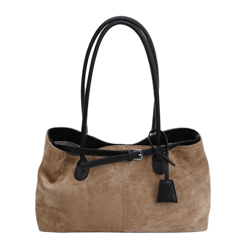 Retro PU Leather Underarm Tote Bag for Women