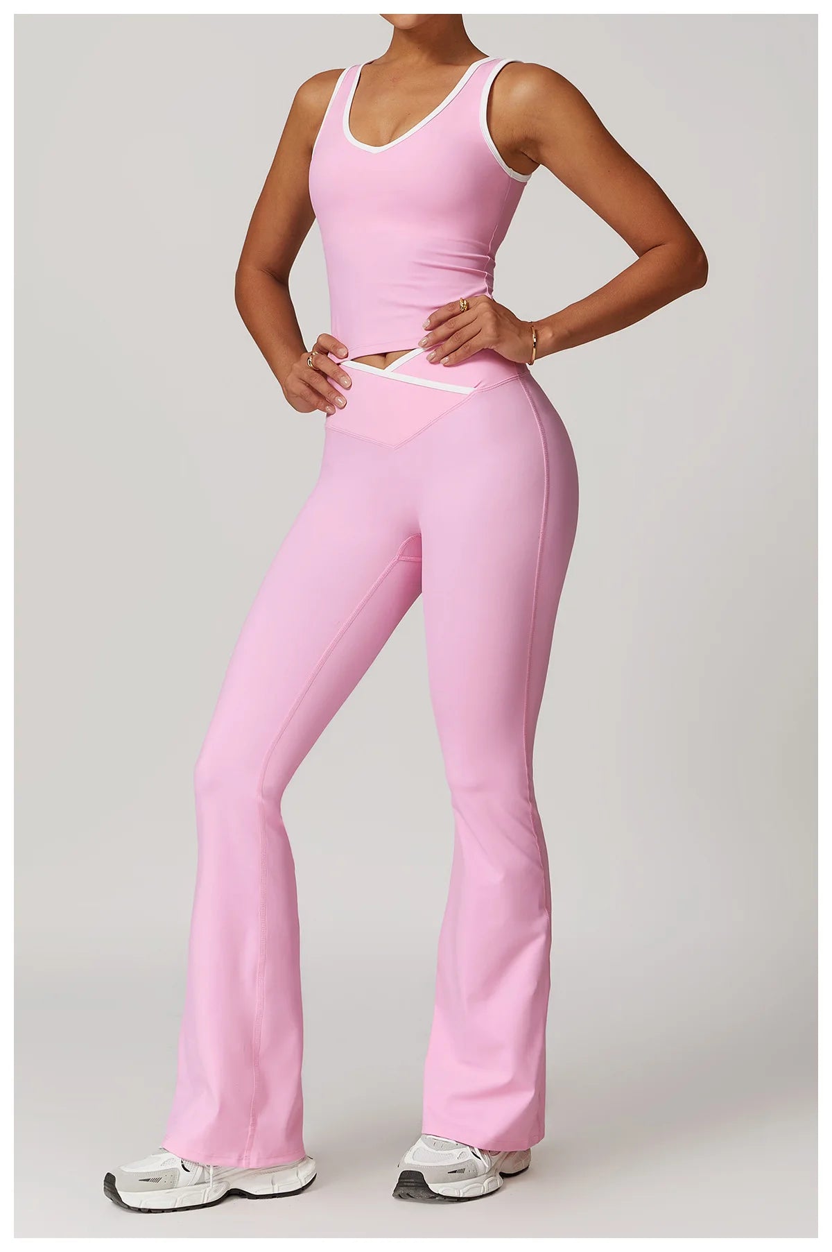 Women 2 Piece Yoga Set Sports Bra and High Waist Leggings Fitness Outfit