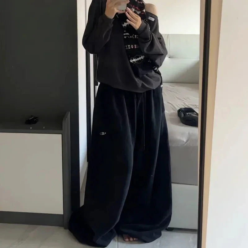 Women Retro Hip Hop Oversized Casual Sweatpants