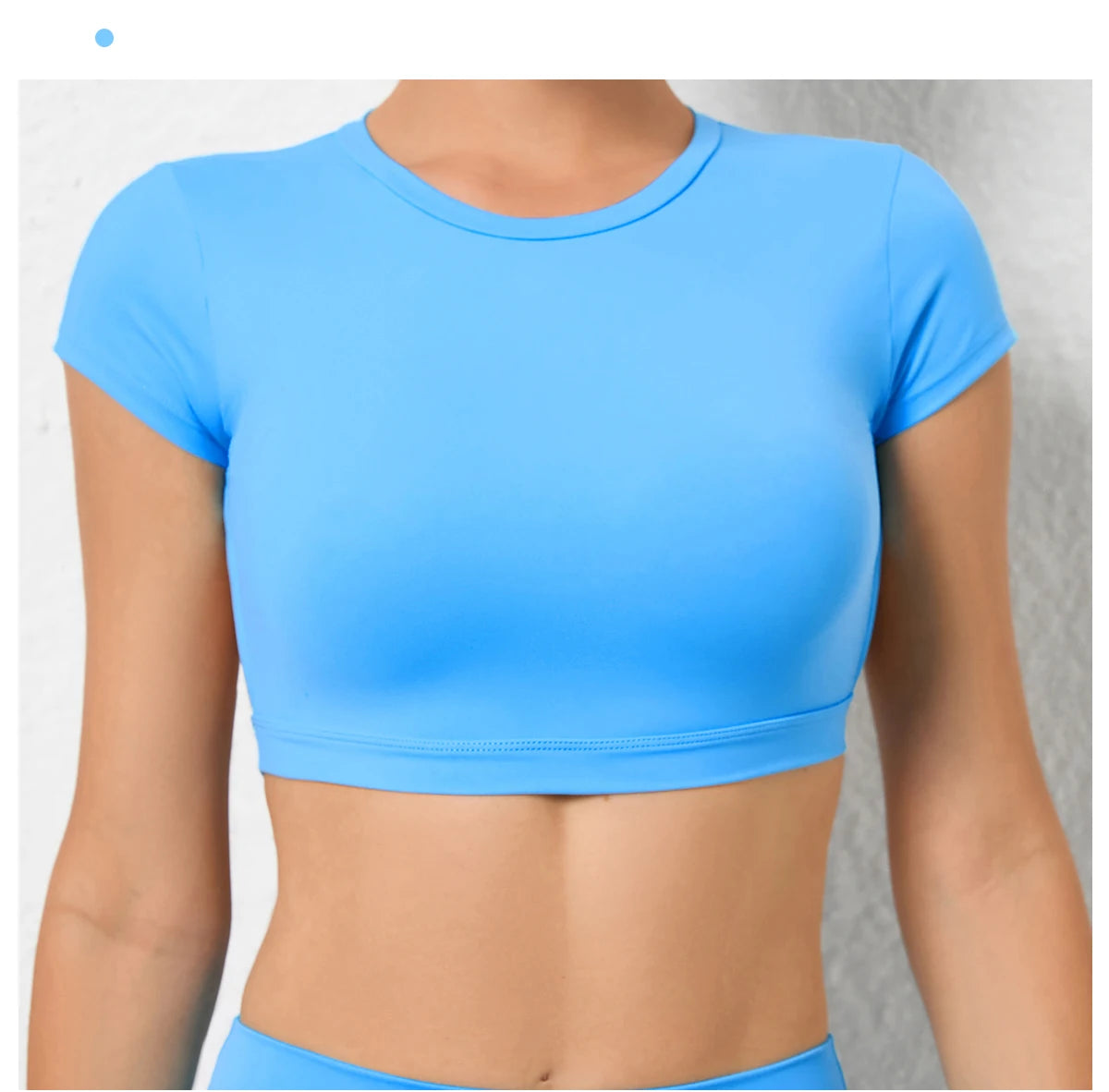 Women Open Back Sports Bra T Shirt