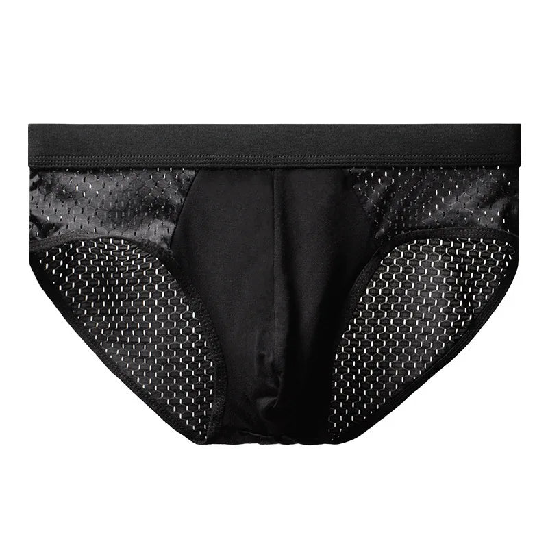 Breathable Ice Silk Mesh Triangle Underwear for Men