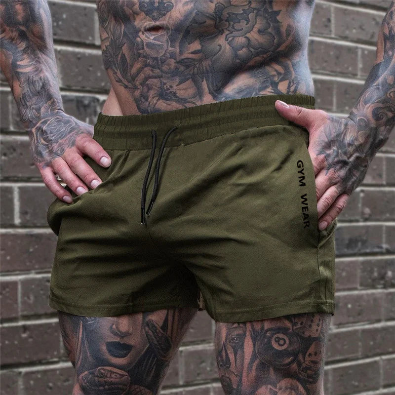 Men Running Shorts Breathable Gym Fitness Training Shorts