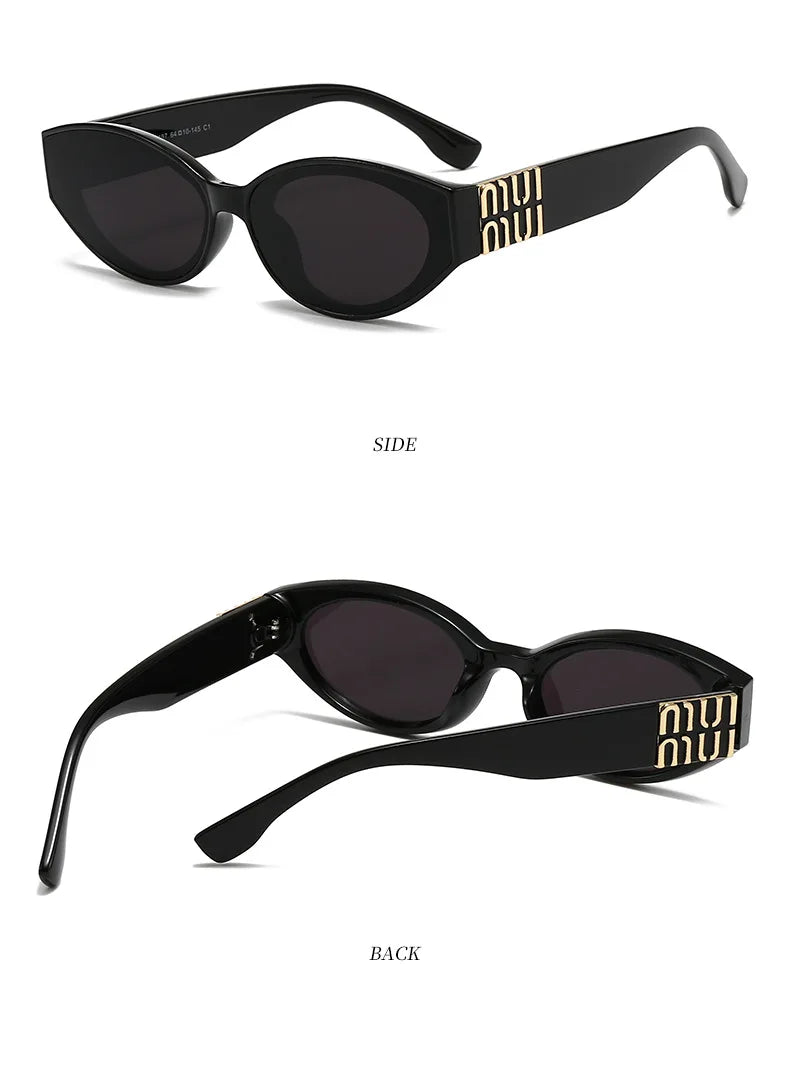 Women Luxury Oval UV400 Fashion Sunglasses Shades
