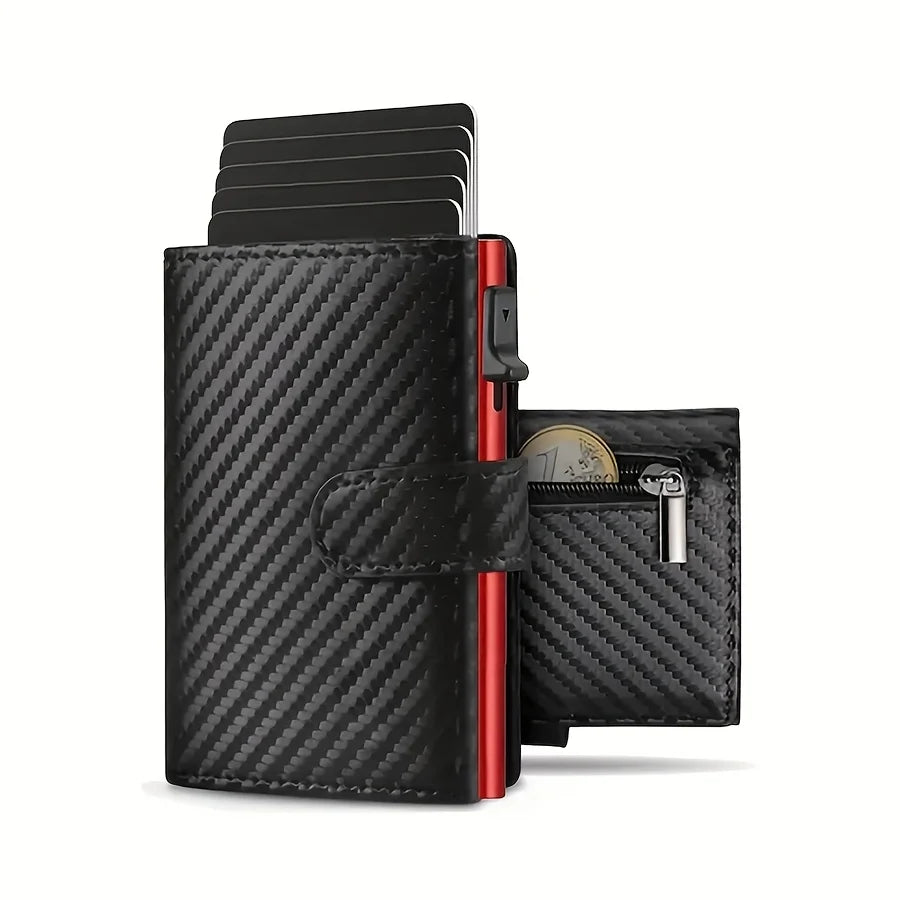 Slim RFID Protection Wallet with Coin Pocket for Men
