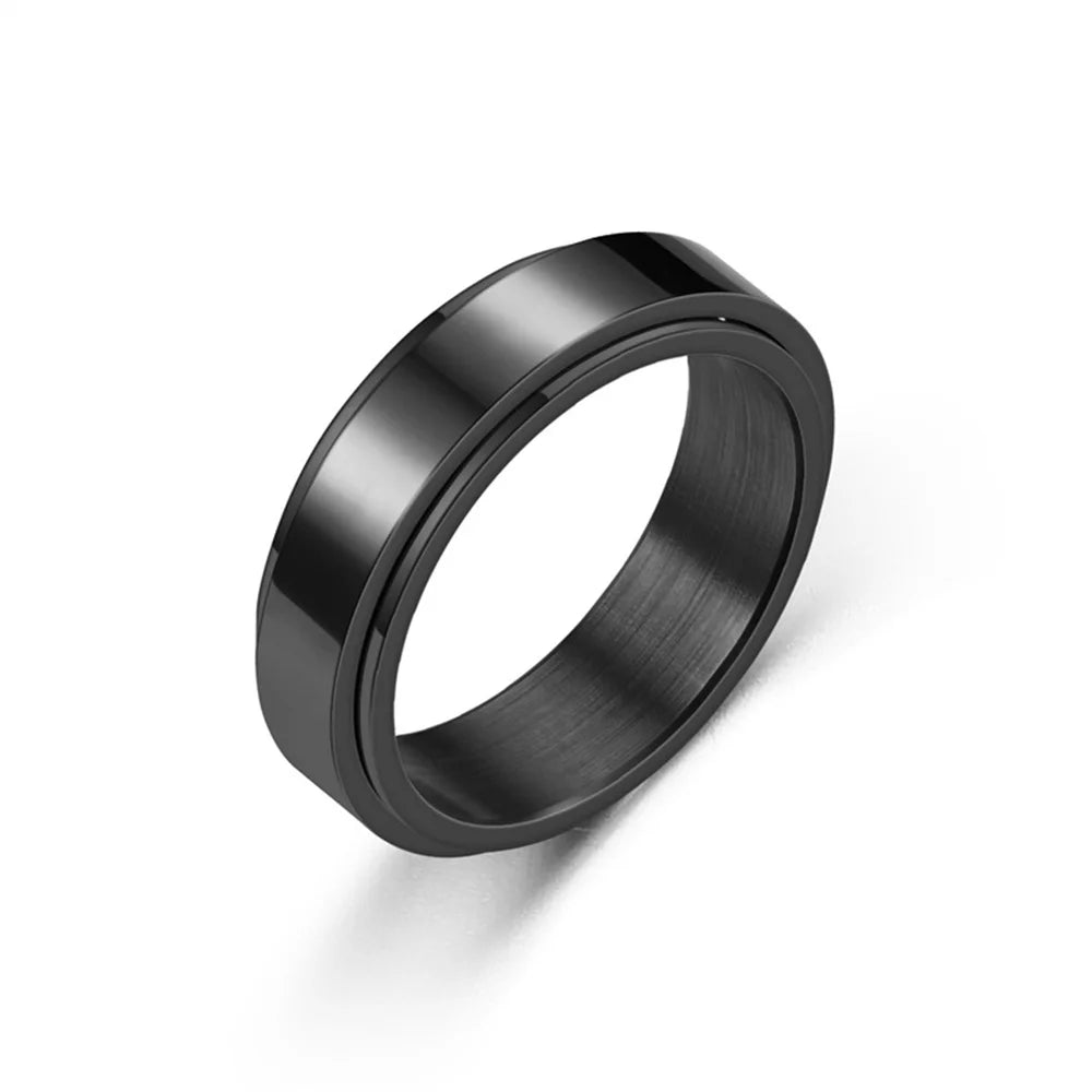 Men Stainless Steel Spinner Fidget Ring