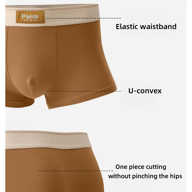 3 Pack Cotton Breathable Underwear Boxer for Men