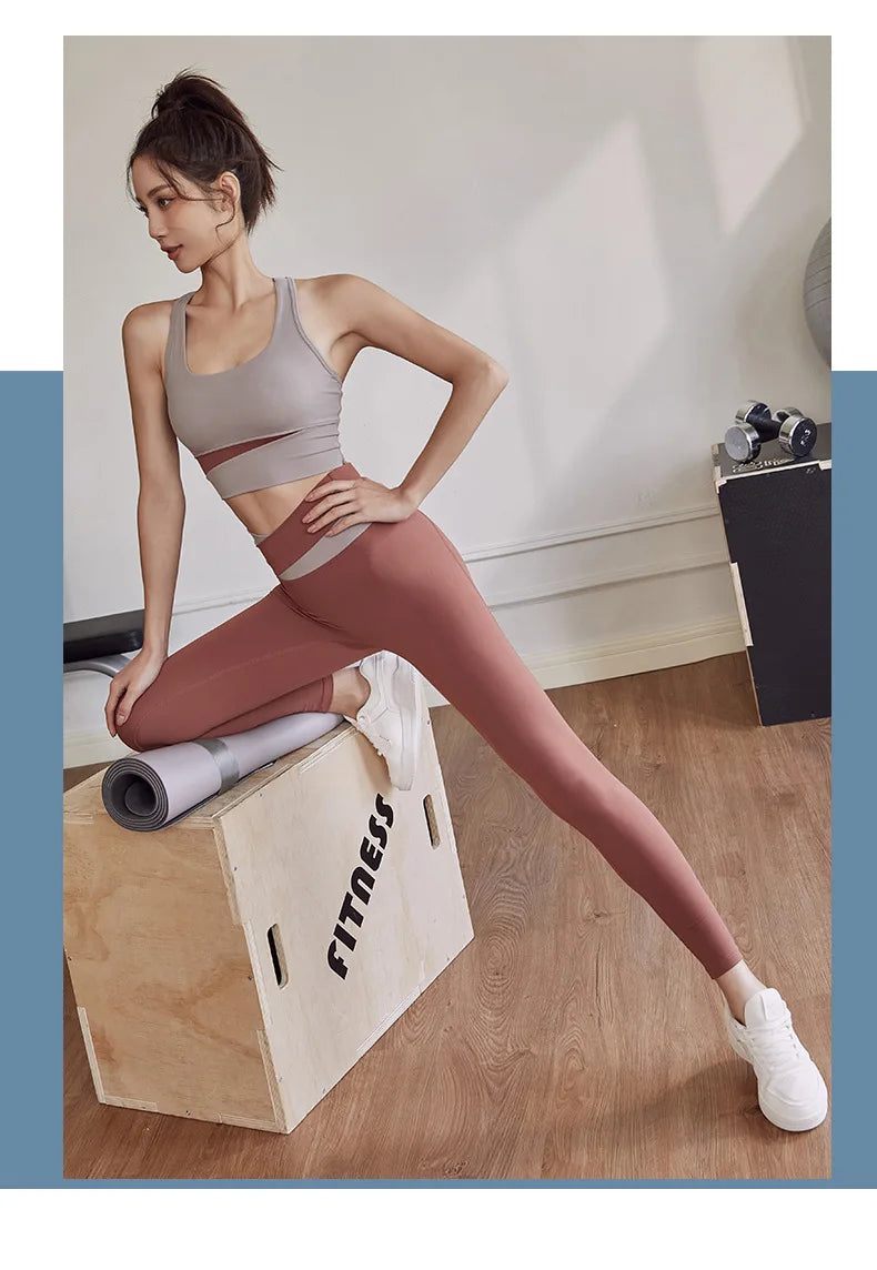 Women 2 Piece Yoga Set Sports Bra and Leggings Fitness Outfit