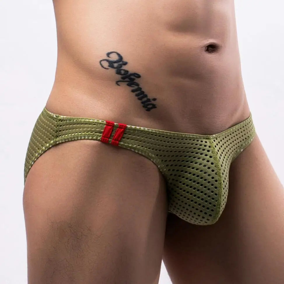 Breathable Mesh Low Rise Briefs Underwear for Men