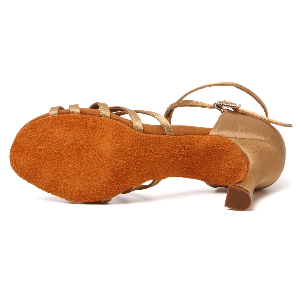 Women Latin Dance Shoes Suede Heels