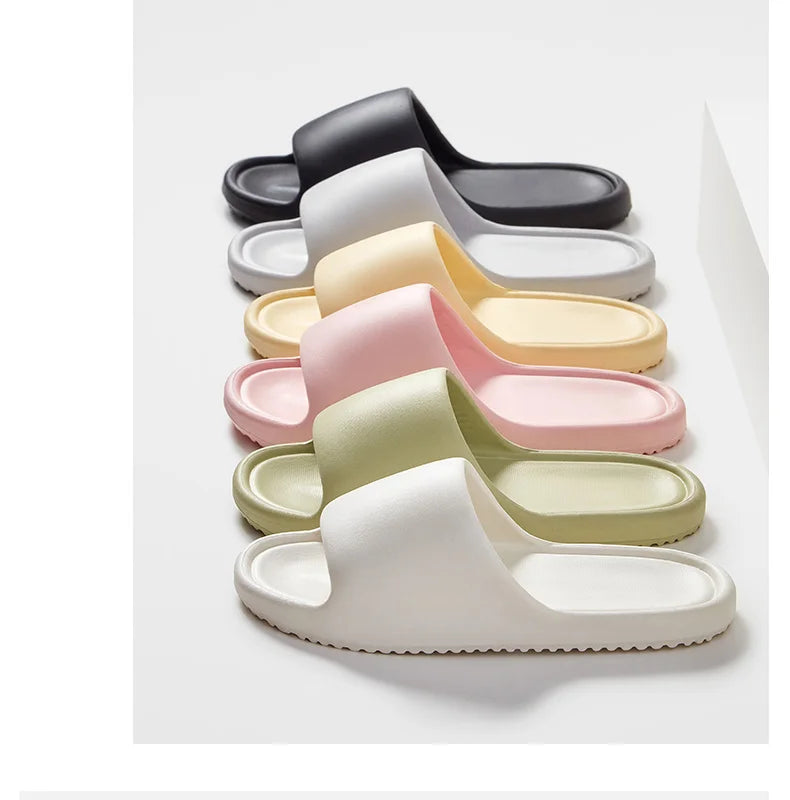 Men's Classy  Slippers for Women's Home Use Thick-Soled Indoor Summer Bread Sandals for Men's Couples Bathroom Bathing Non-Slip Slippers