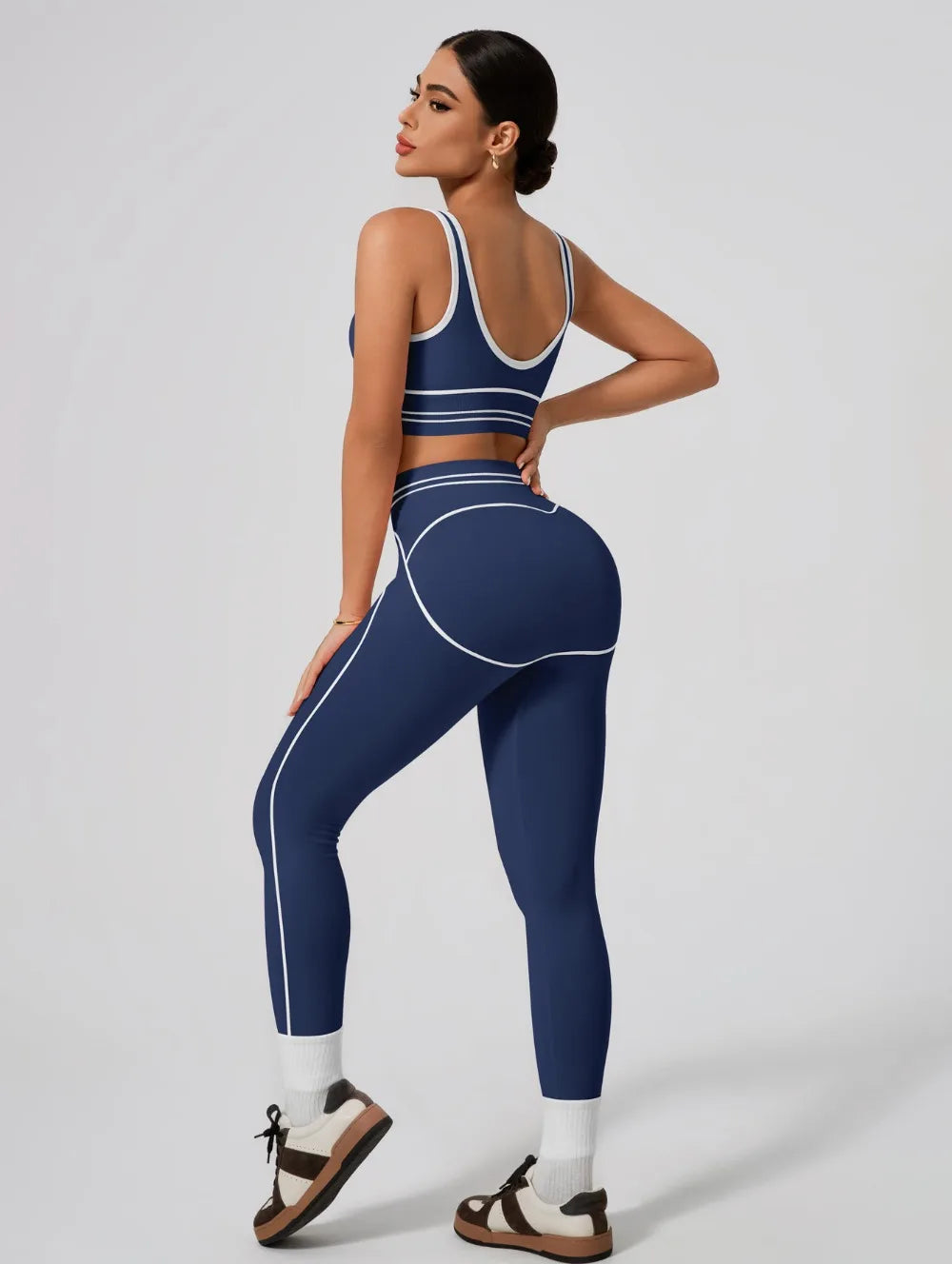 Women Seamless Yoga Set Sports Bra and High Waist Leggings Fitness Outfit